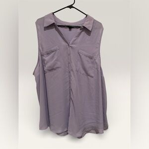 Torrid Lavender Sleeveless Blouse Sz 4 (equal to a 4x) Workplace Basic Plus